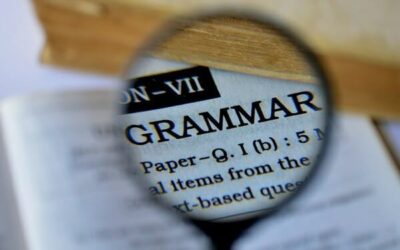 the word grammar under a magnifying glass