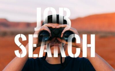 man with binoculars looking for a job
