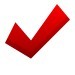 red checkmark